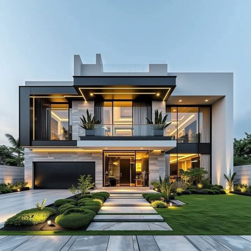 طراحی نمای خانه ویلایی مدرن