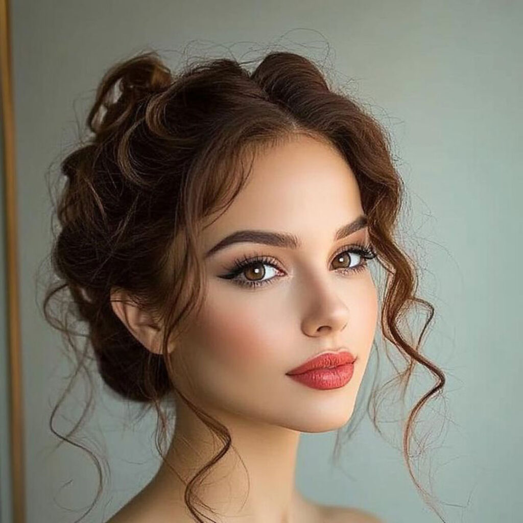 شینیون بسته برای موهای بلند دخترانه؛ آرایش موی شیک دخترانه