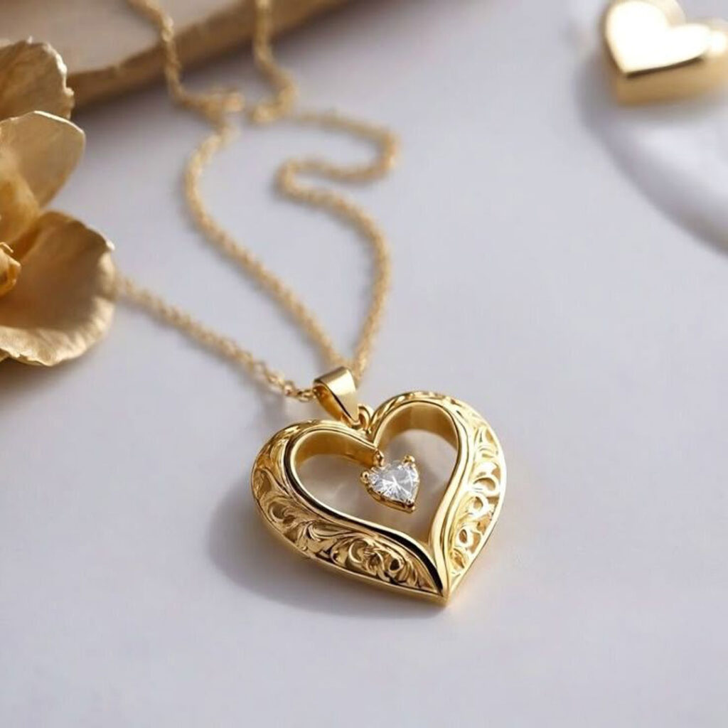 گردنبند زنانه طرح قلب