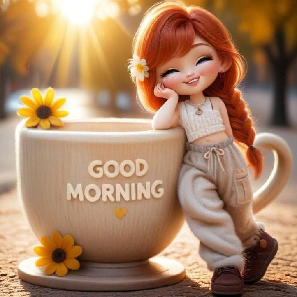 جذاب ترین عکس استوری کارتونی دخترانه با تم Good Morning