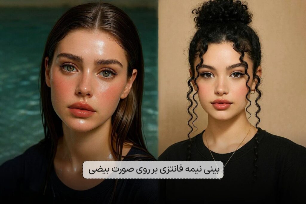 بینی نمیه فانتزی برای صورت بیضی