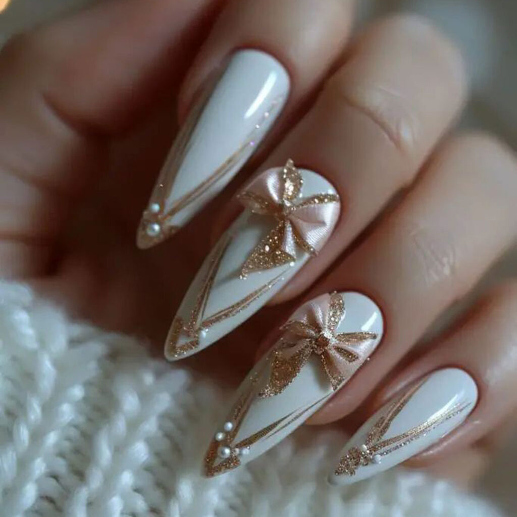 طراحی ناخن با پاپیون‌ برجسته ترند