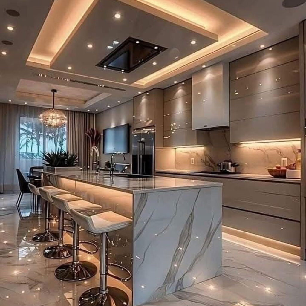 طراحی آشپزخانه بزرگ
