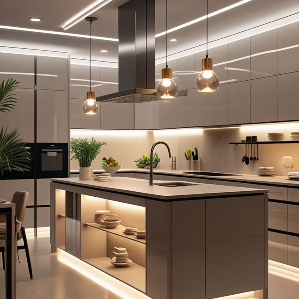 طراحی کابینت آشپزخانه لاکچری