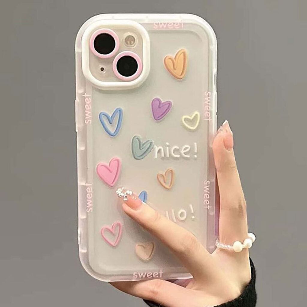 قاب گوشی دخترانه طرح قلب