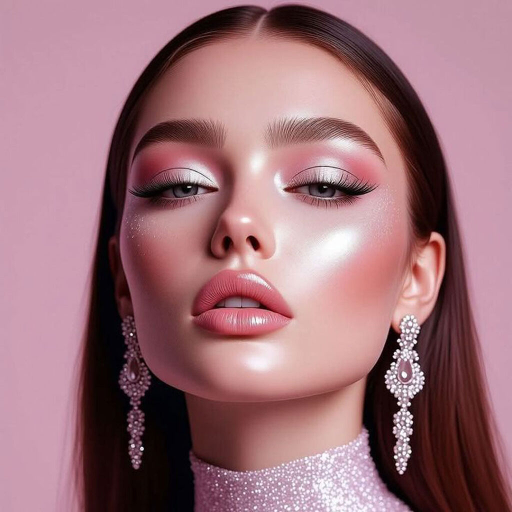 میکاپ براق ترند ۲۰۲۵ 