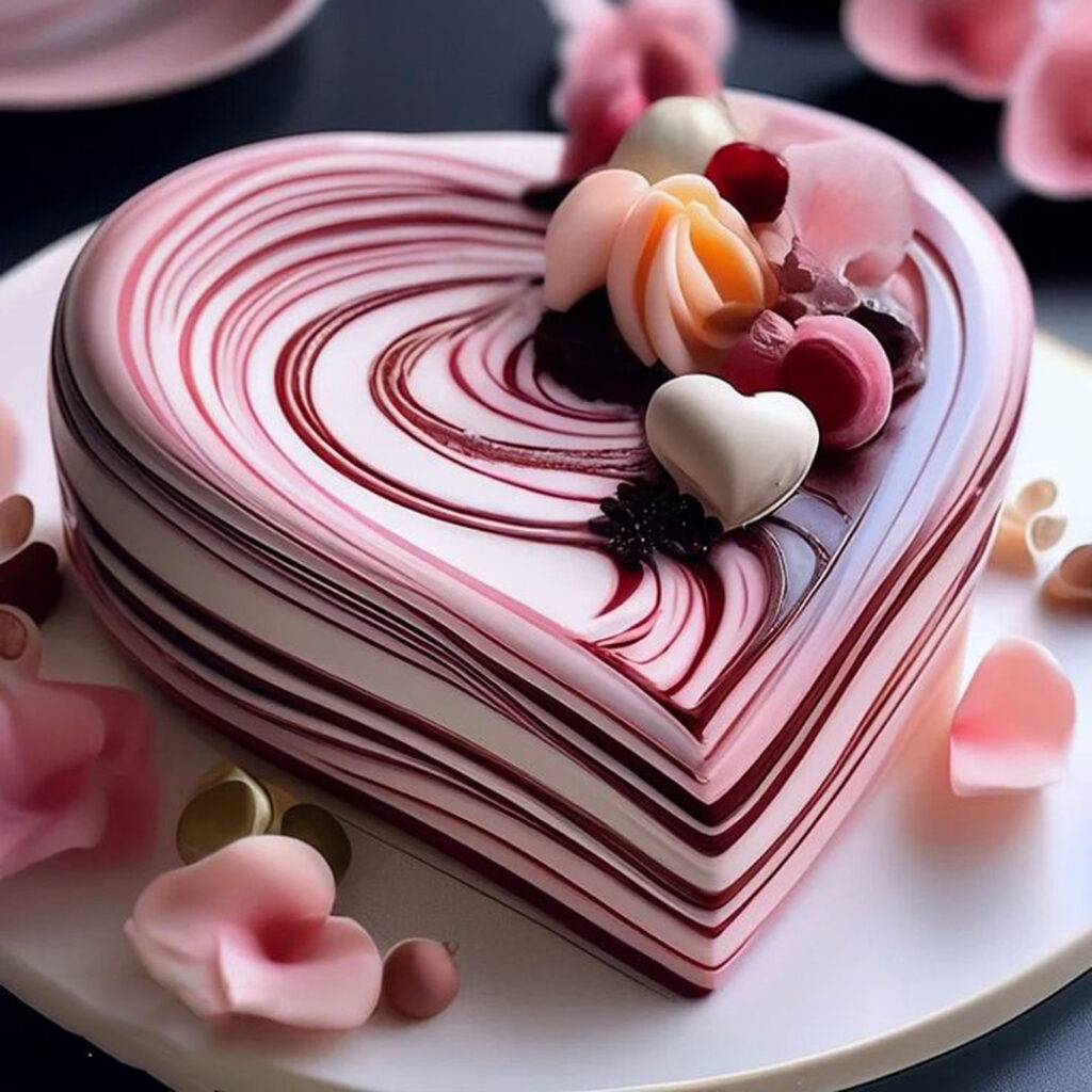 کیک با طرح LOVE خاص و زیبا