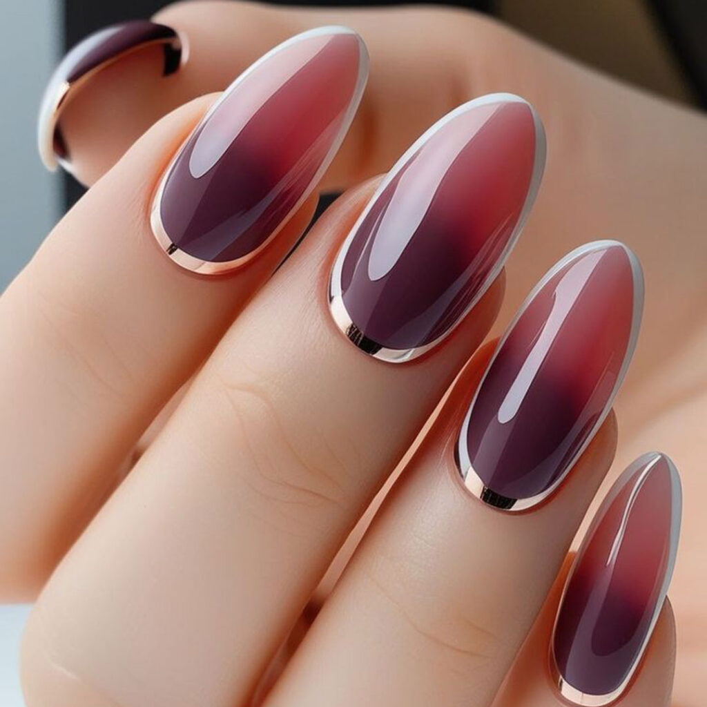 طراحی ناخن آمبره