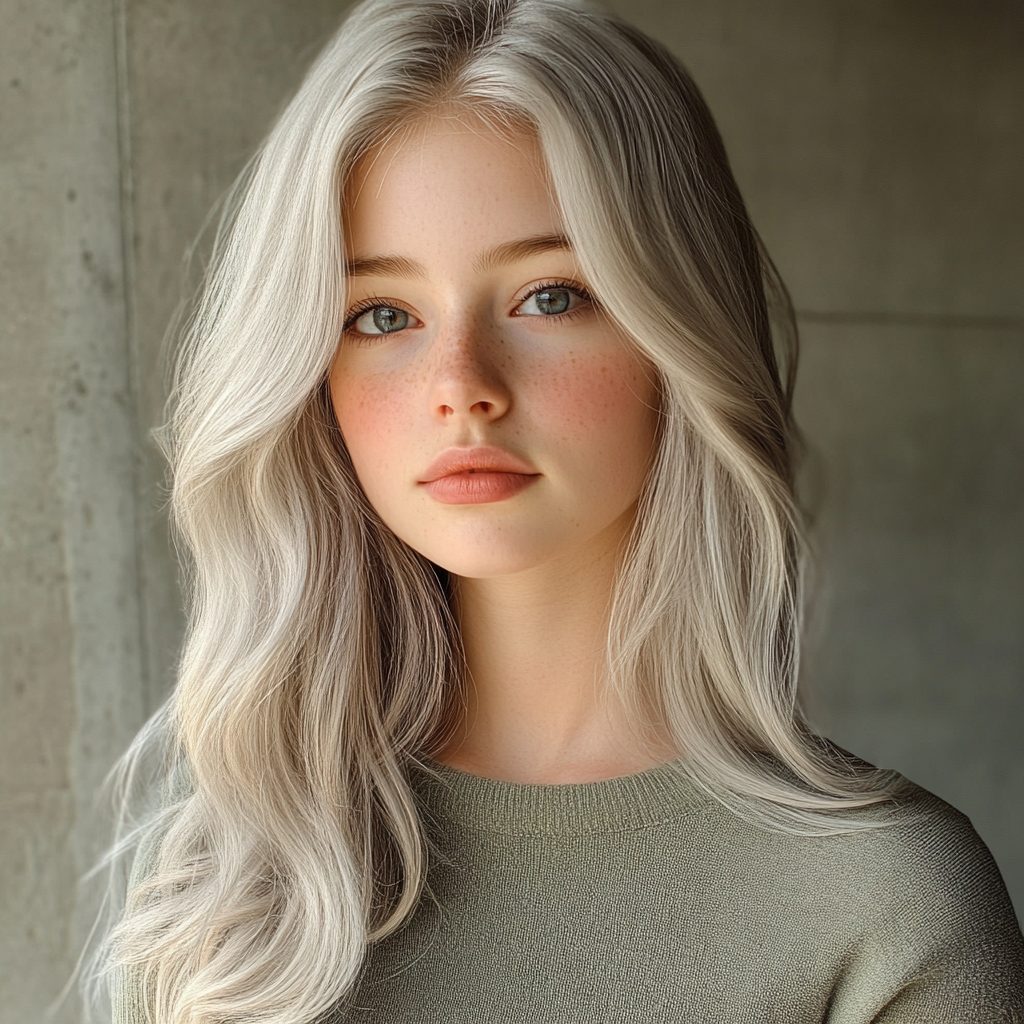 موهای نازک با رنگ خاکستری زیبا