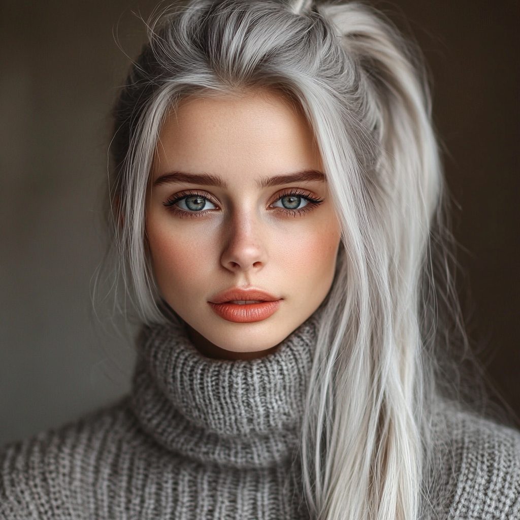 خاص ترین موهای نازک با رنگ خاکستری