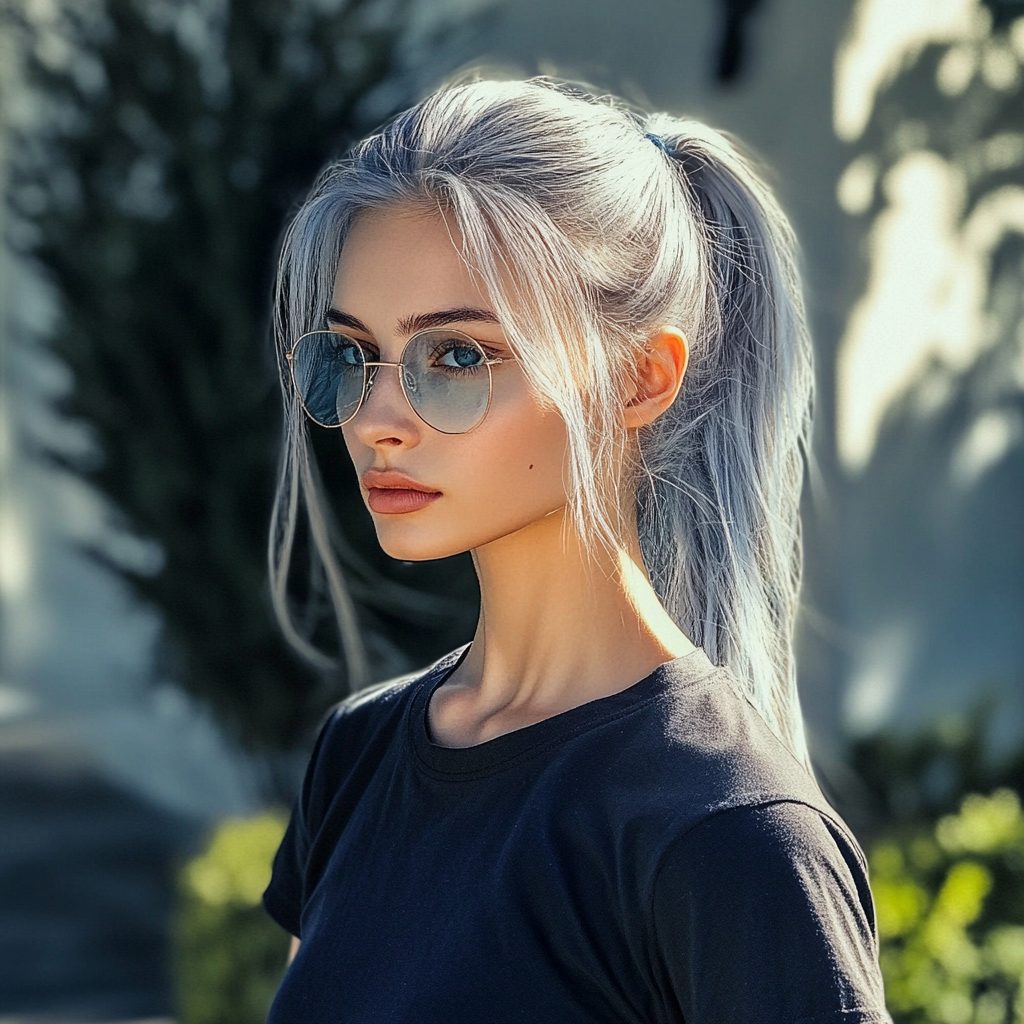 موهای نازک با رنگ خاکستری خاص و زیبا