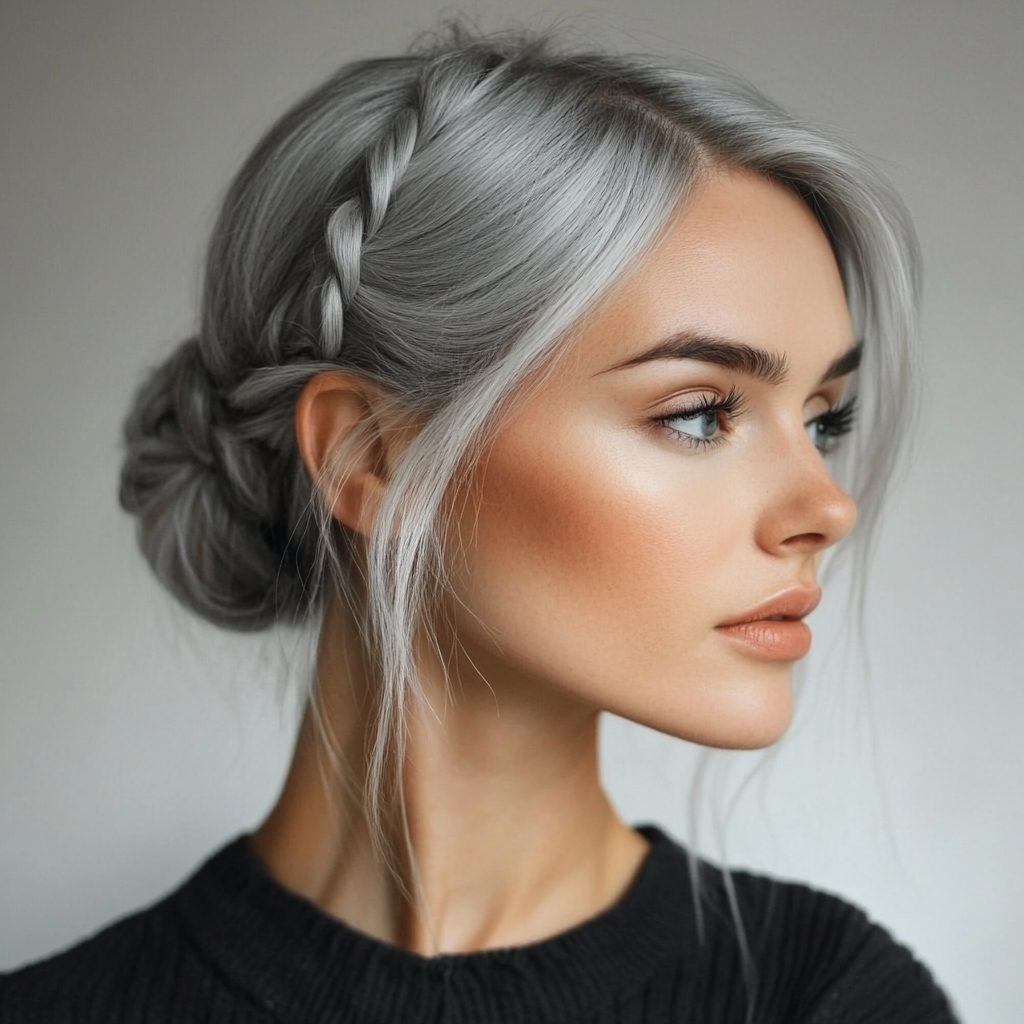 موهای نازک با رنگ خاکستری ترند