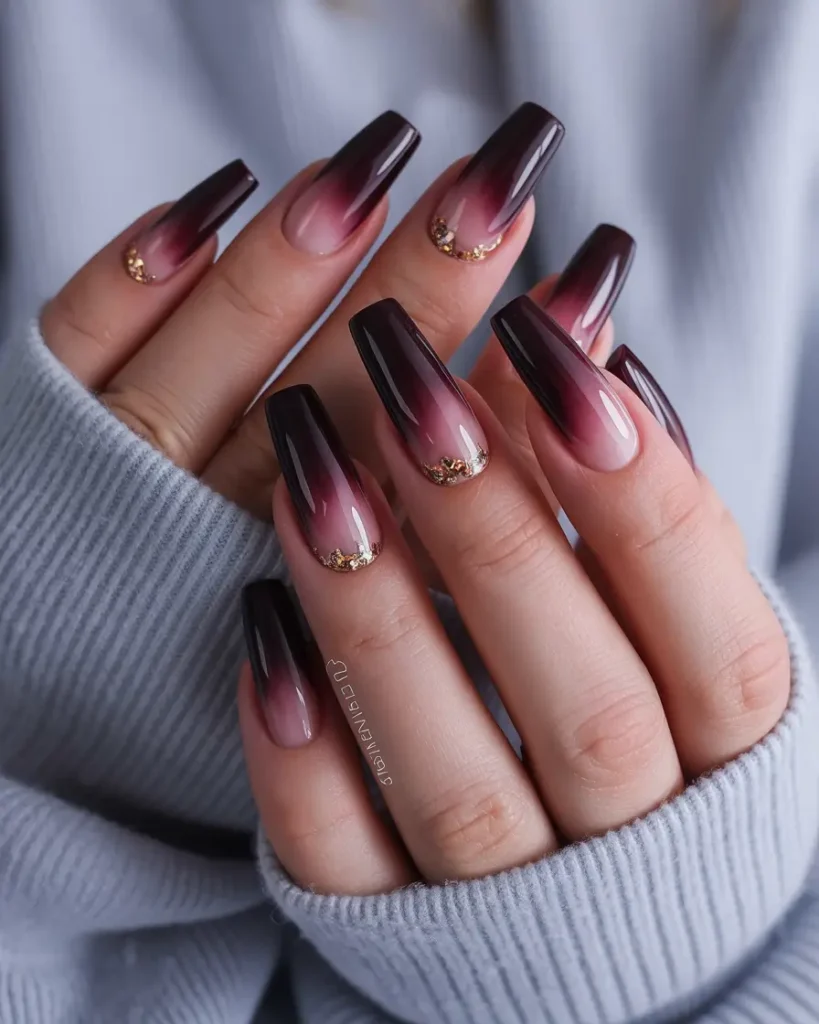 طرح‌ ناخن آمبره پاییزی