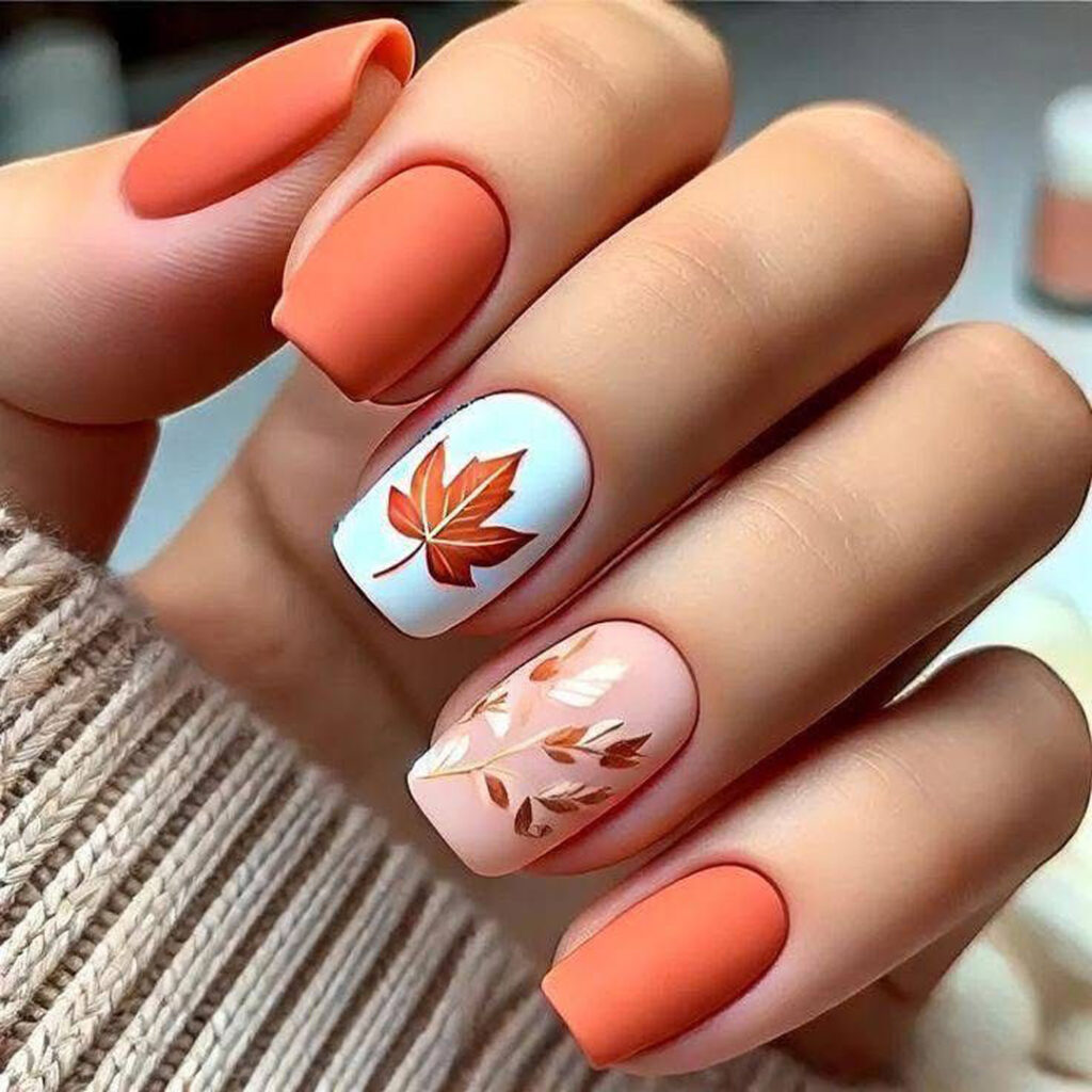 طراحی ناخن پاییزه زیبا