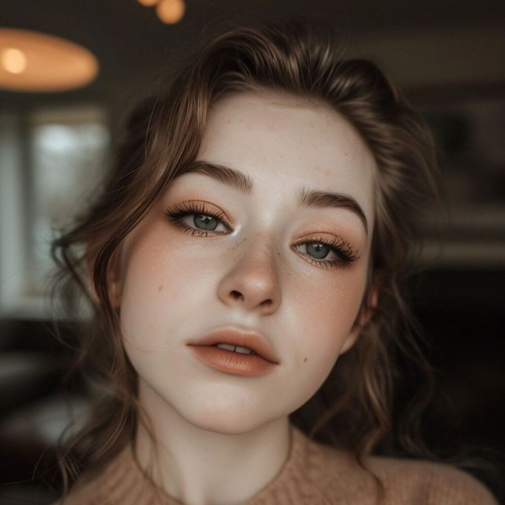 میکاپ پاییزی شیک 