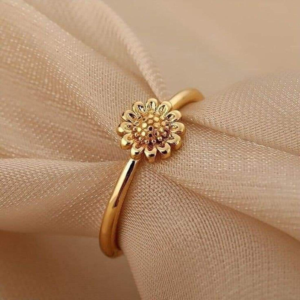 حلقه مینیمال طرح گل