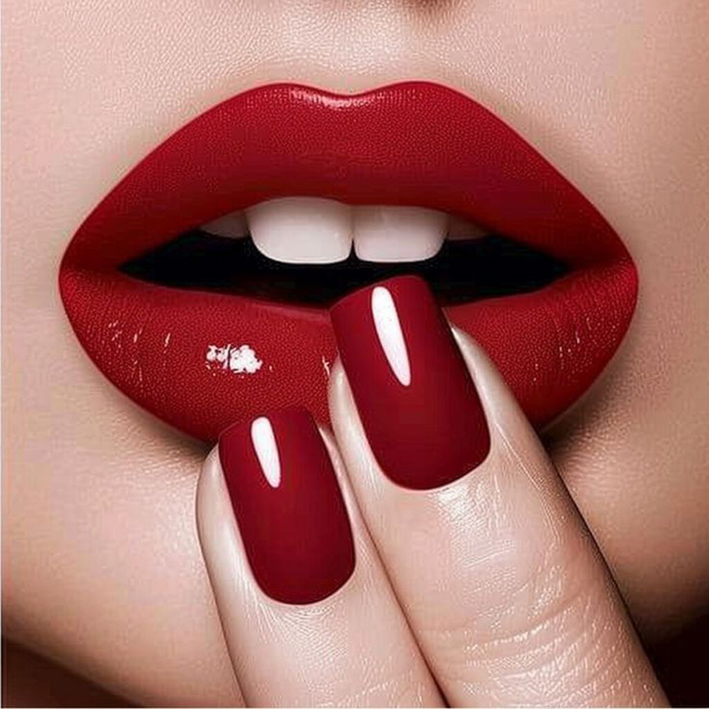 رنگ رژ لب قرمز برای پاییز