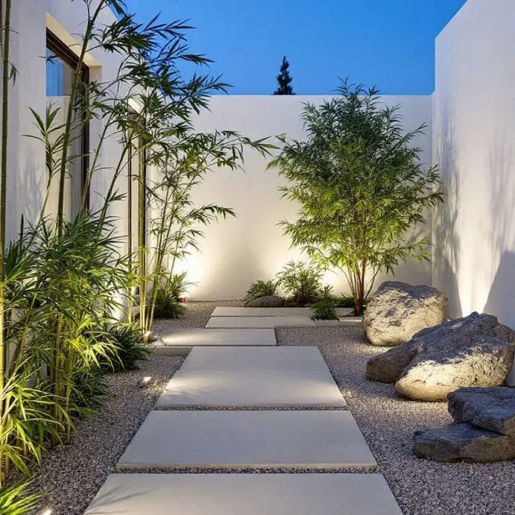 طراحی باغچه شیک و مدرن