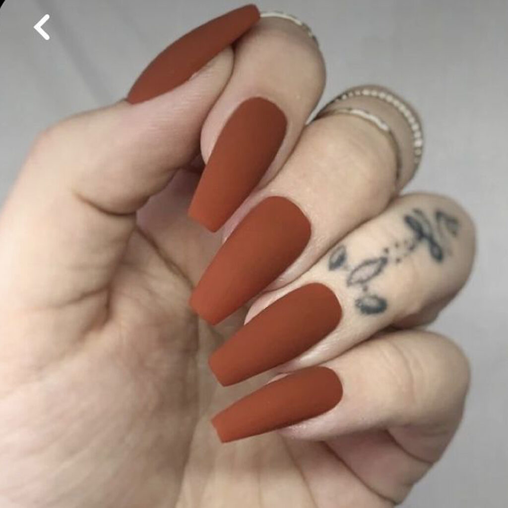 لاک ژل پاییزی نارنجی سوخته