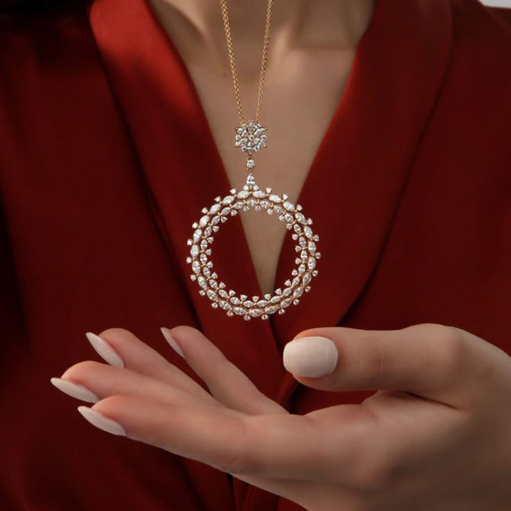 مدل گردنبند دخترانه حلقه ای