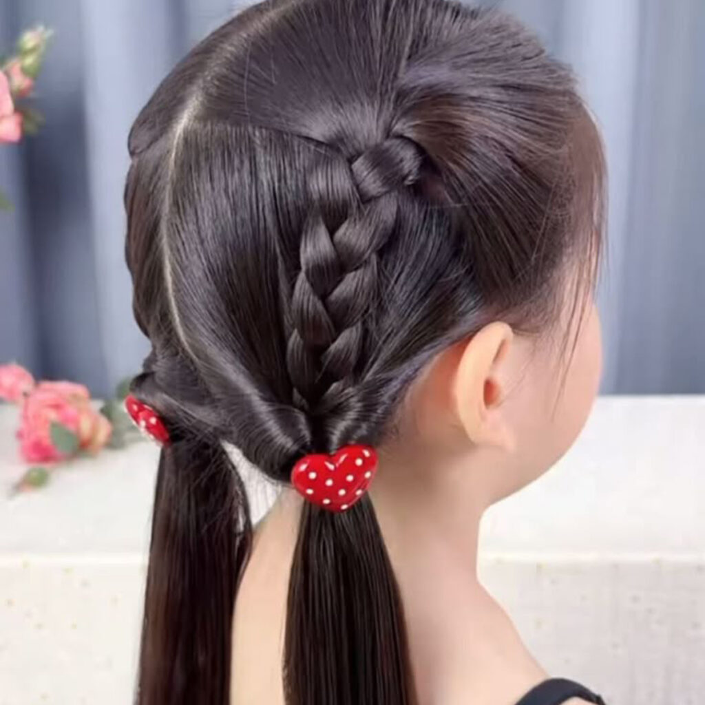 آرایش مو دخترانه فانتزی برای مدرسه 