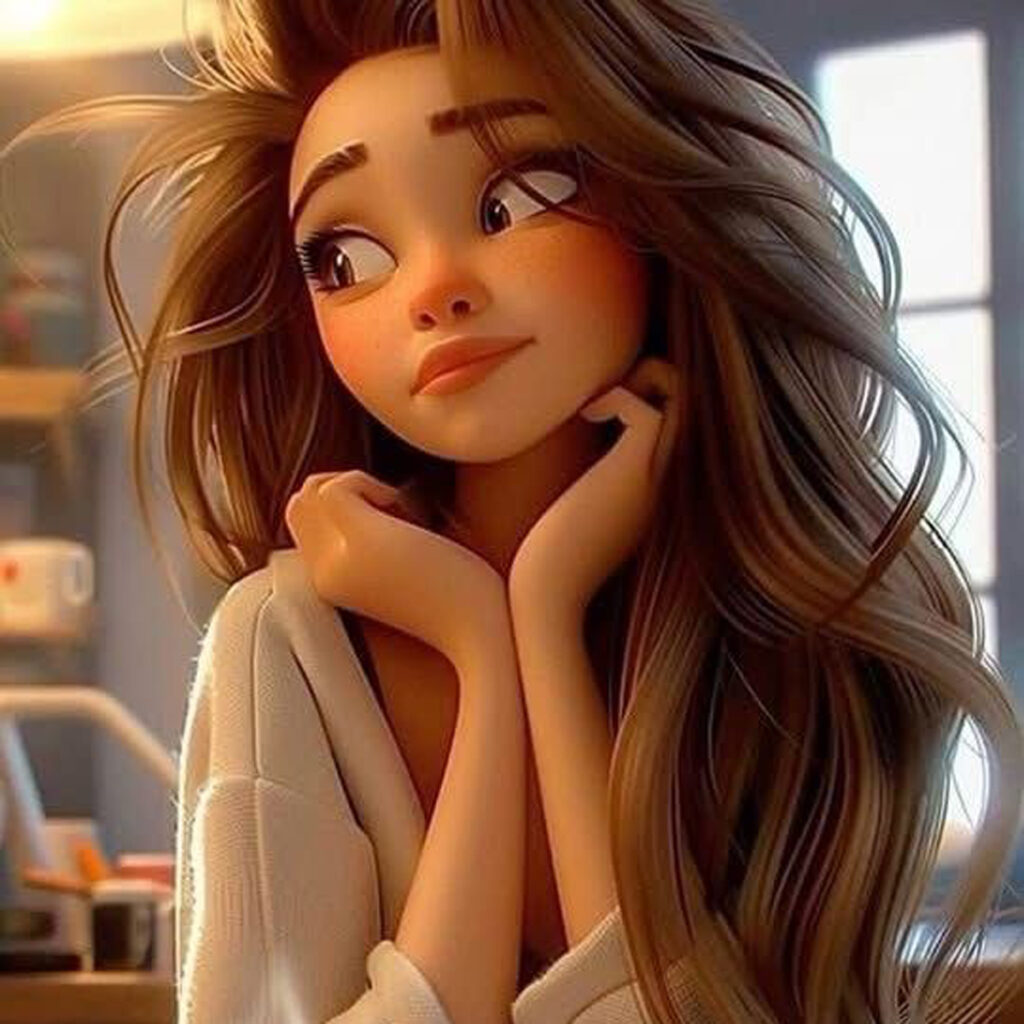 عکس پروفایل کارتونی دخترانه شیک