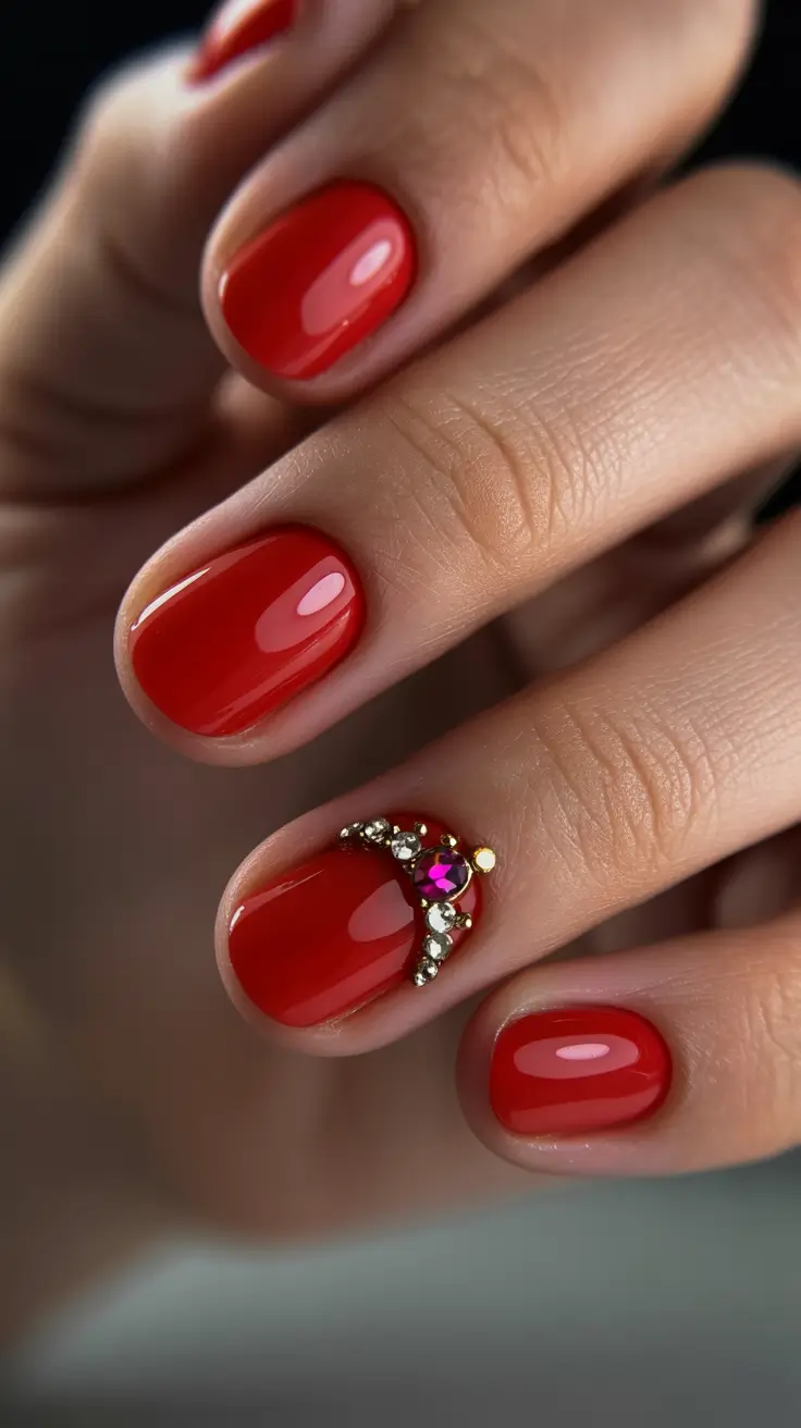 طراحی ناخن ژلی کوتاه برای زمستان 2025-2026 💅