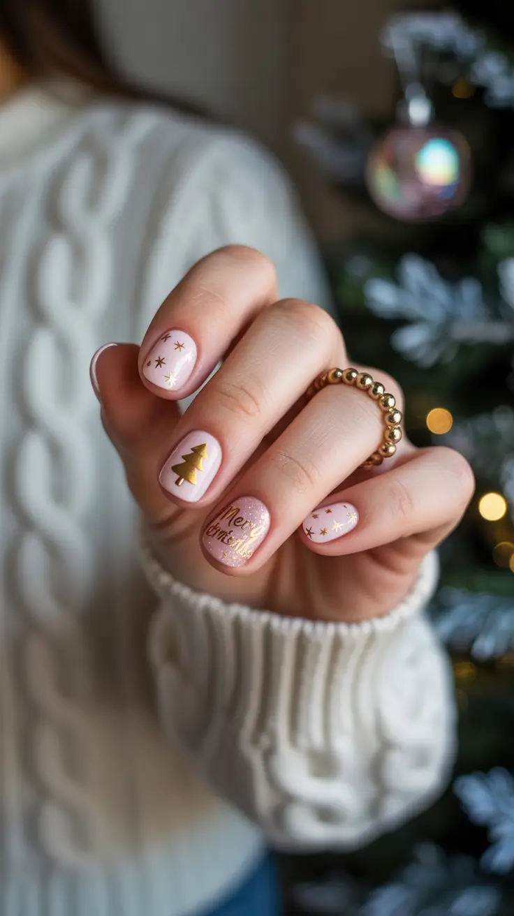 طراحی ناخن ژلی کوتاه برای زمستان 2025-2026 💅