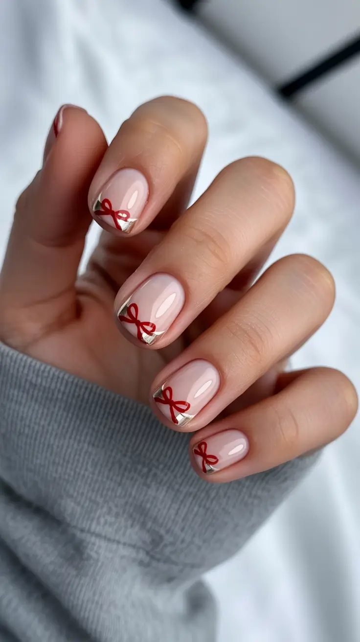 طراحی ناخن ژلی کوتاه برای زمستان 2025-2026 💅