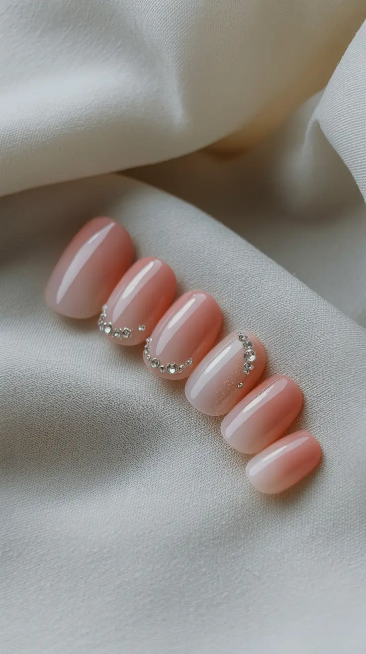 طراحی ناخن ژلی کوتاه برای زمستان 2025-2026 💅