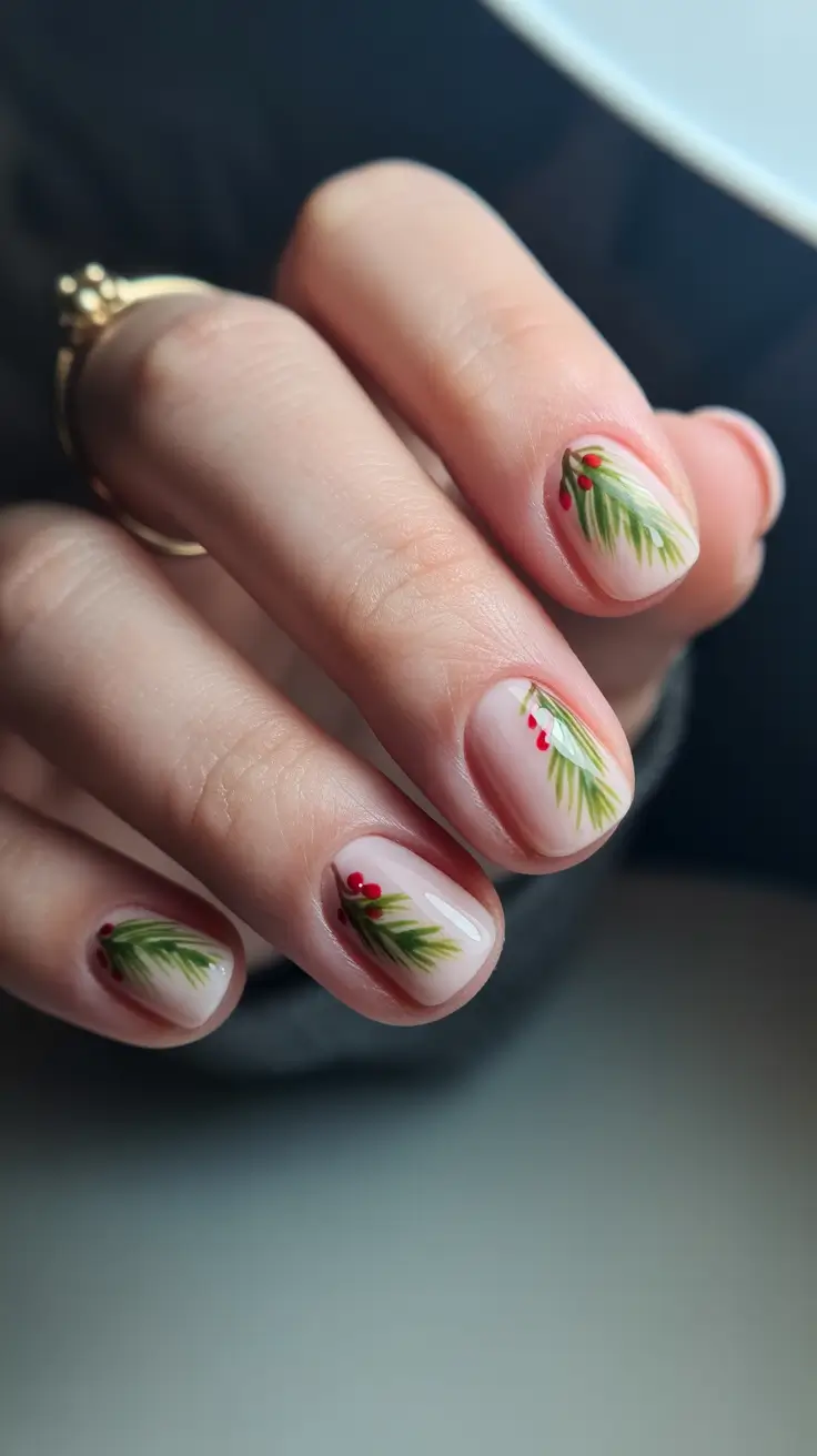 طراحی ناخن ژلی کوتاه برای زمستان 2025-2026 💅