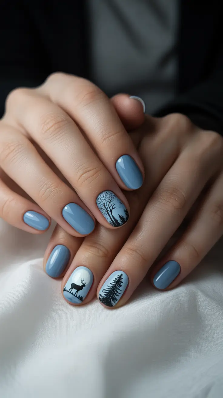 طراحی ناخن ژلی کوتاه برای زمستان 2025-2026 💅