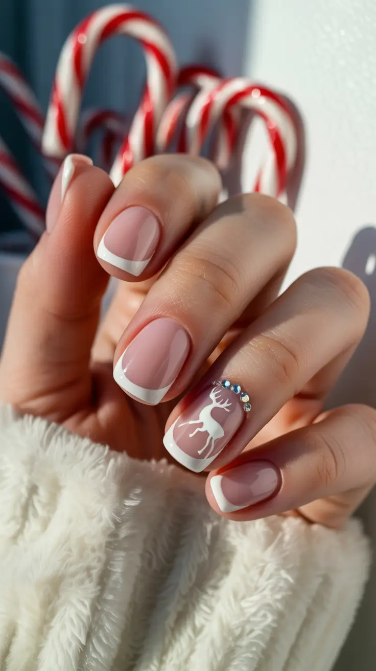 طراحی ناخن ژلی کوتاه برای زمستان 2025-2026 💅