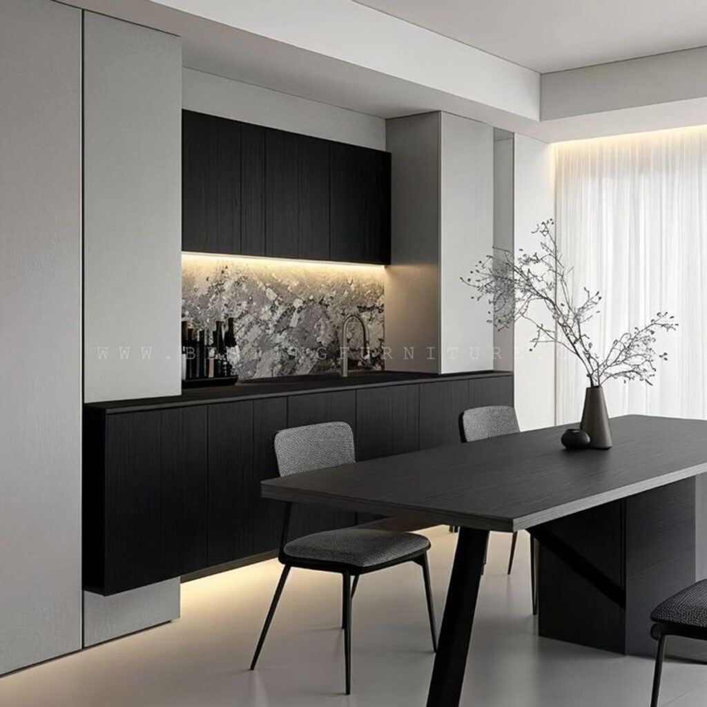 رنگ و متریال در کابینت آشپزخانه‌ مدرن و خاص