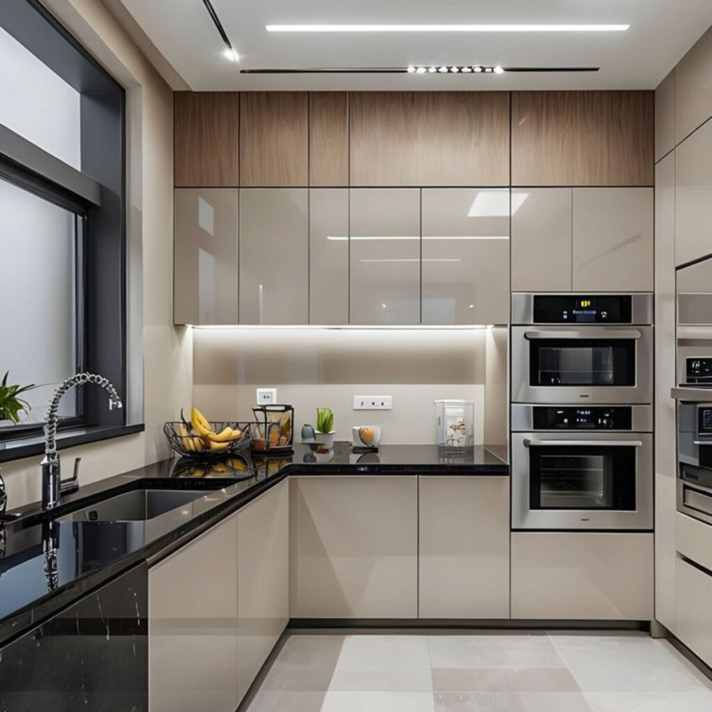 رنگ و متریال در کابینت آشپزخانه‌ شیک و خاص