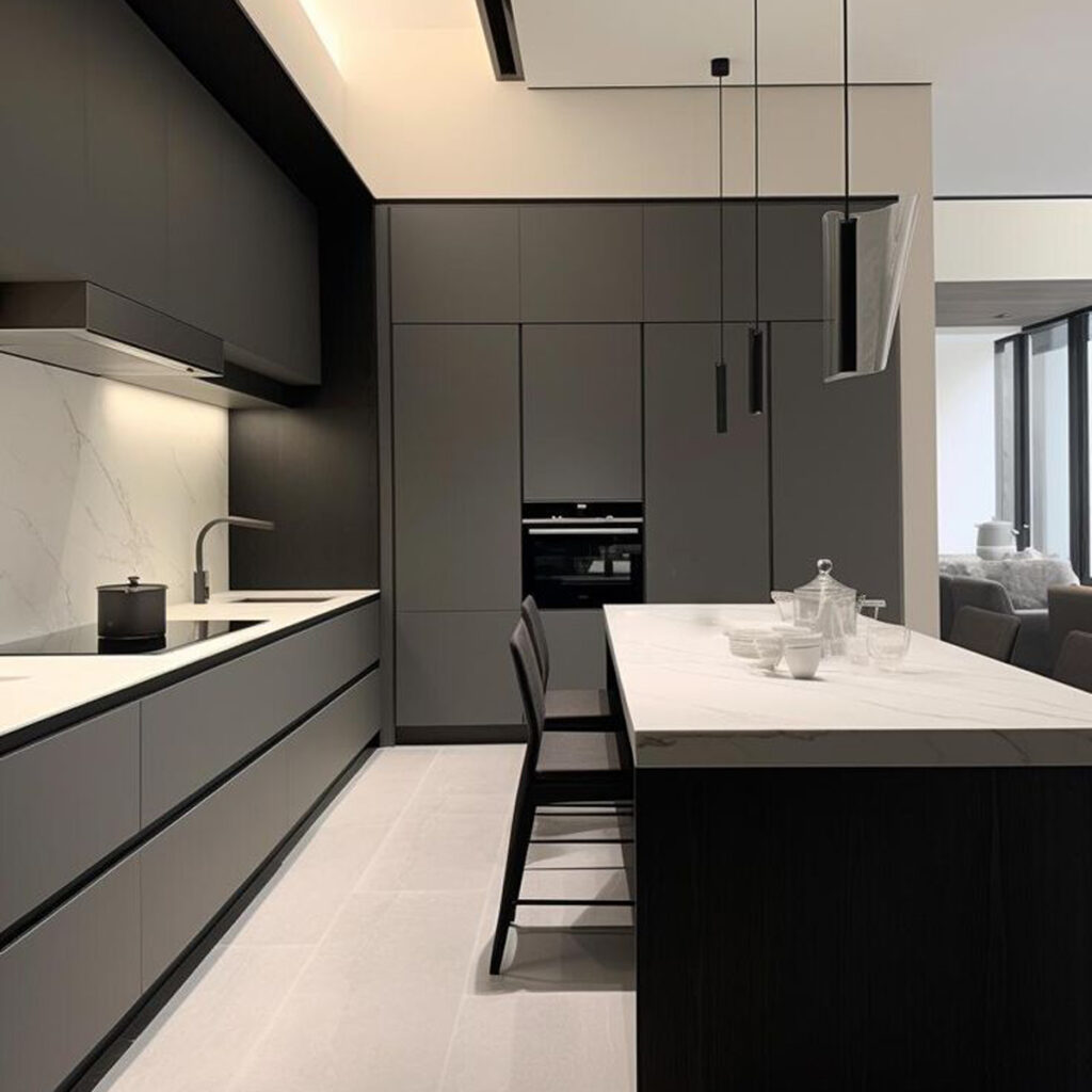 رنگ و متریال در کابینت آشپزخانه‌ جذاب