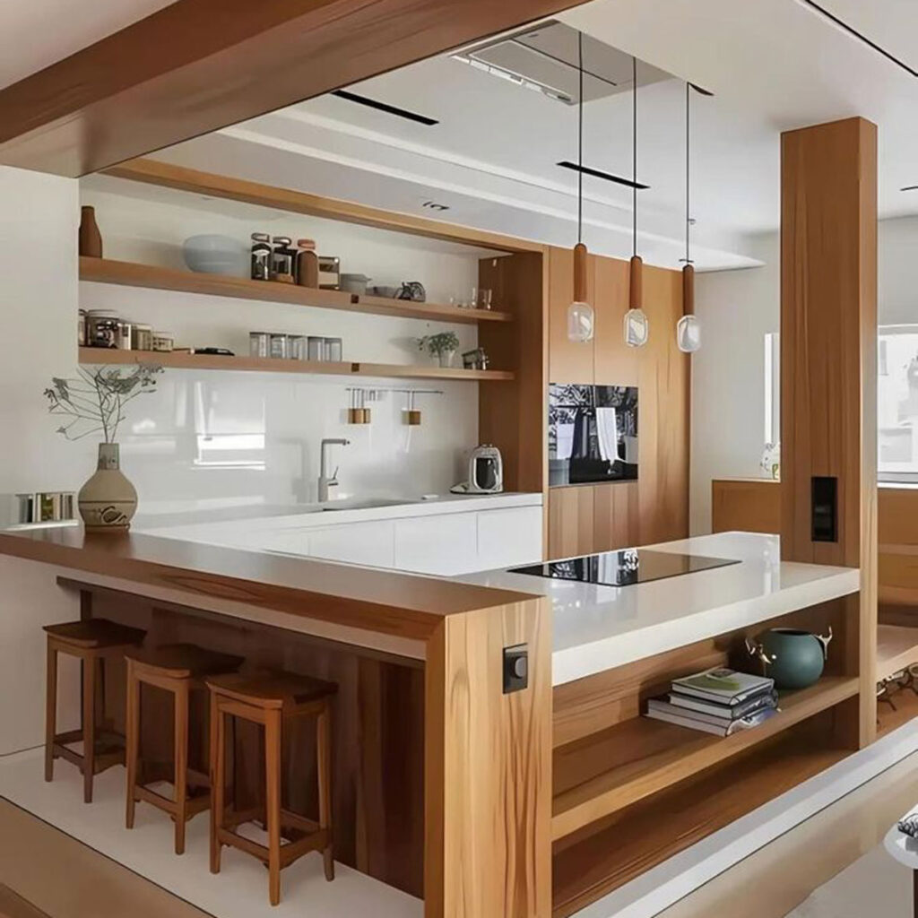 رنگ‌ طراحی کابینت چوبی
