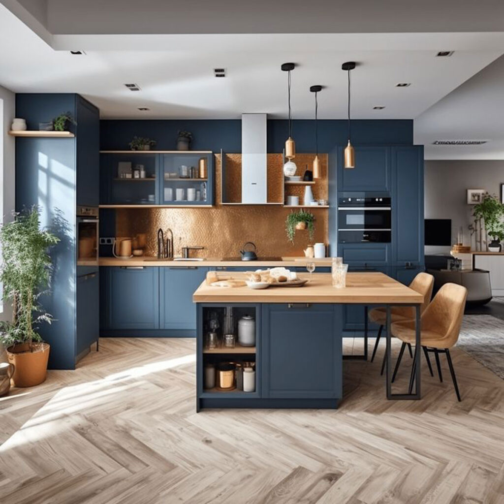 کابینت مدرن با متریال‌ خاص و ترند