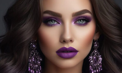 آرایش صورت با رژ لب بنفش: ۵ نکته برای میکاپ حرفه‌ ای