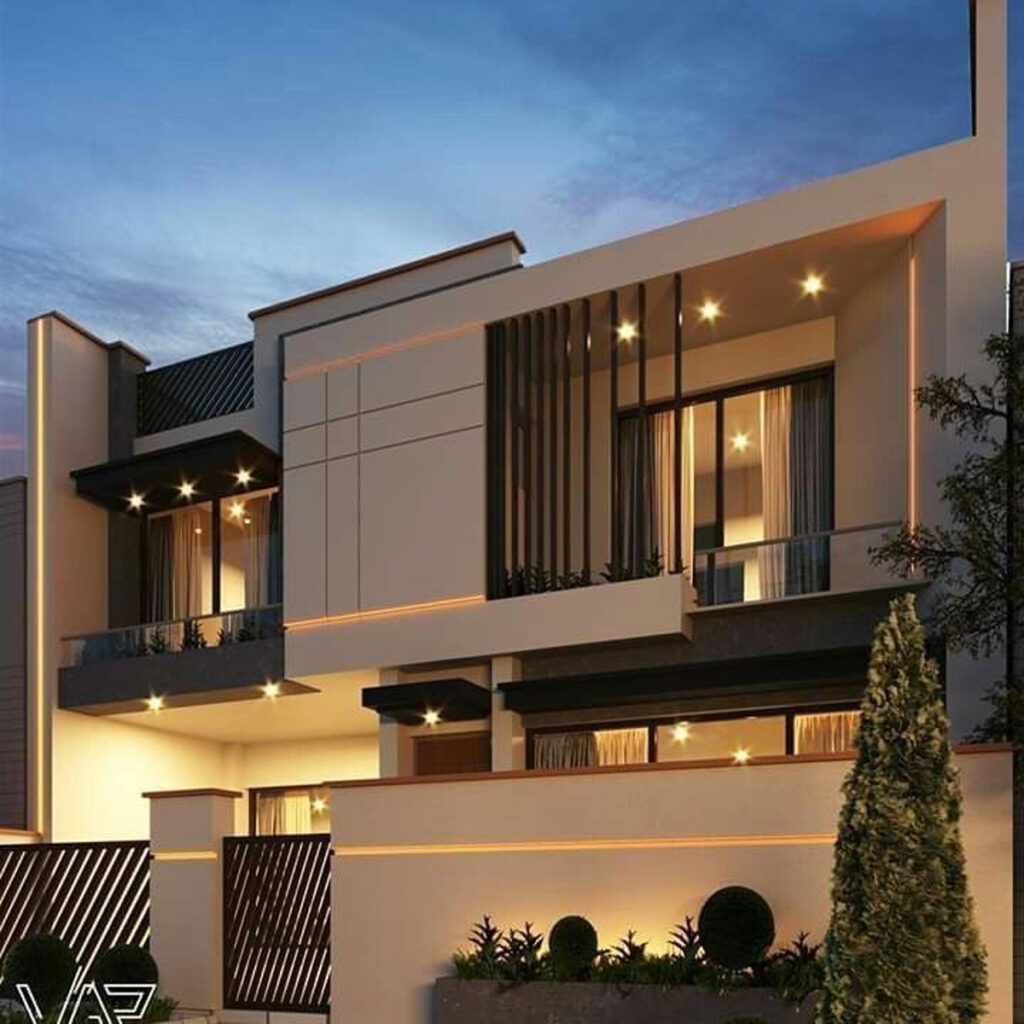 مدل نمای بیرونی شیک خانه‌ های مدرن 