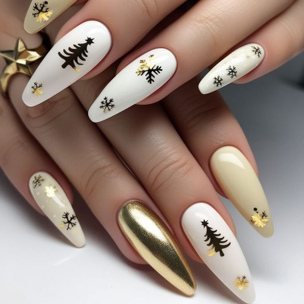 ناخن کریسمس مینیمال و زیبا