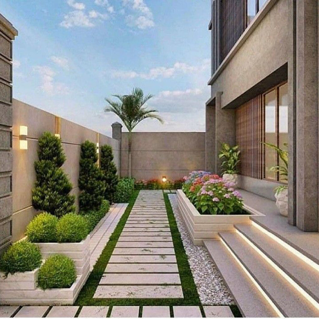 طراحی حیاط شیک و ترند