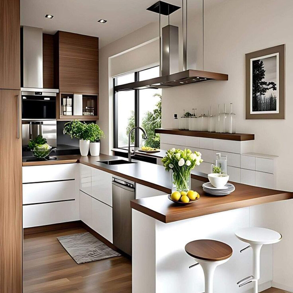طراحی کابینت برای آشپزخانه کوچک جذاب