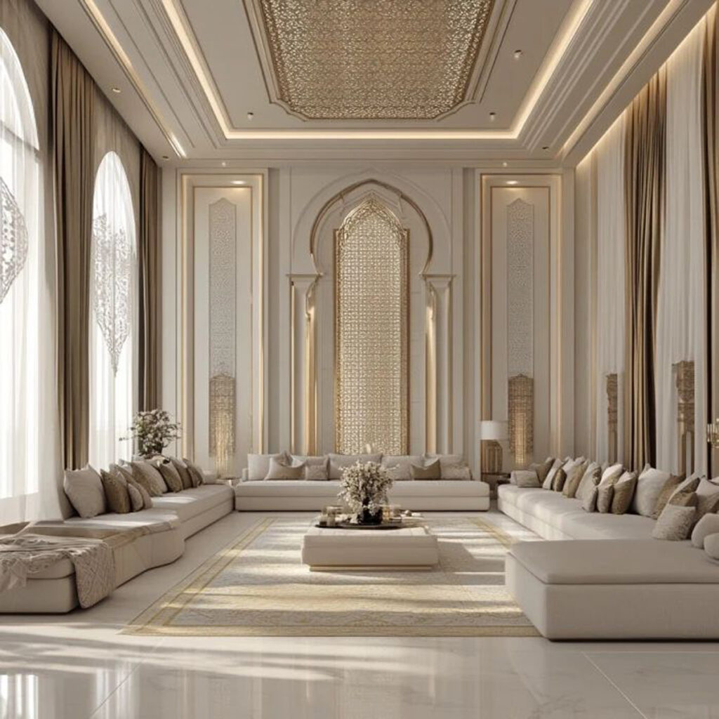 زیباترین چیدمان پذیرایی عربی