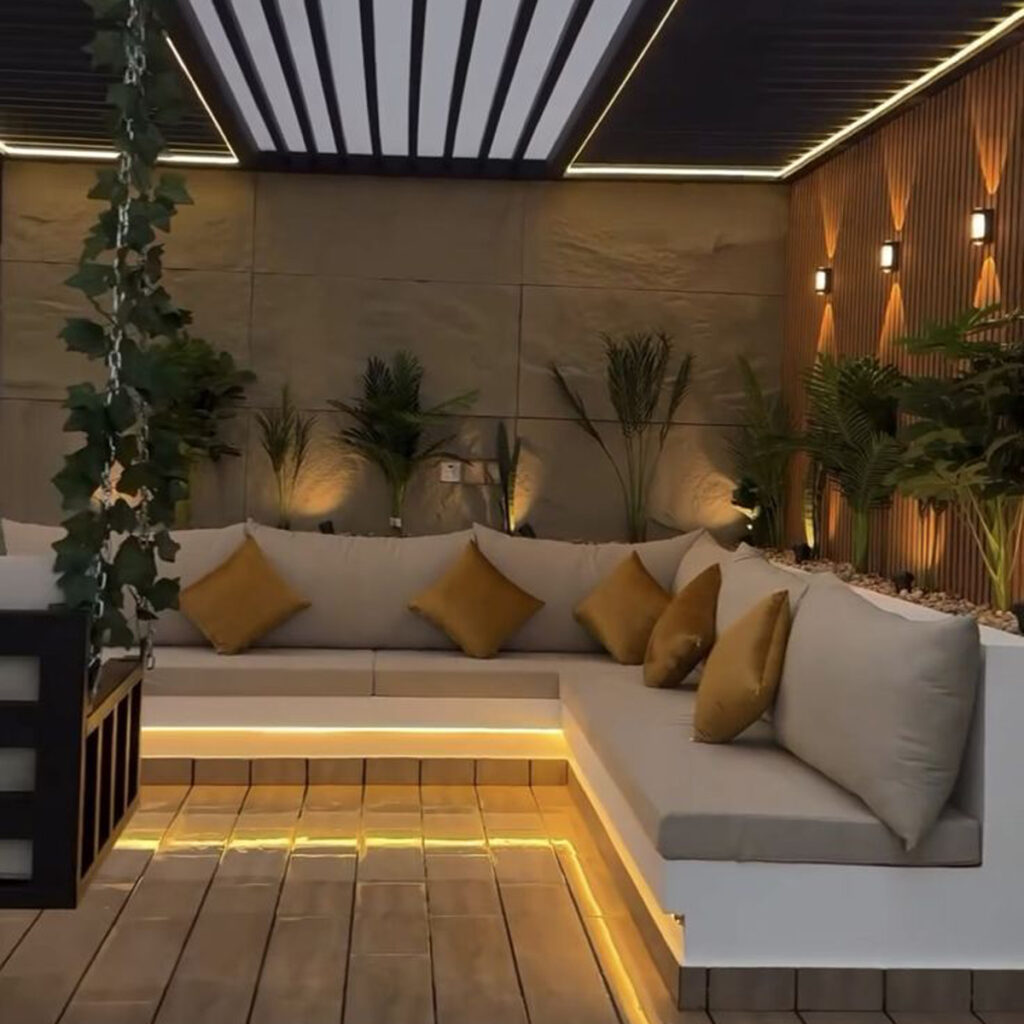 دیزاین حیاط مدرن و زیبا