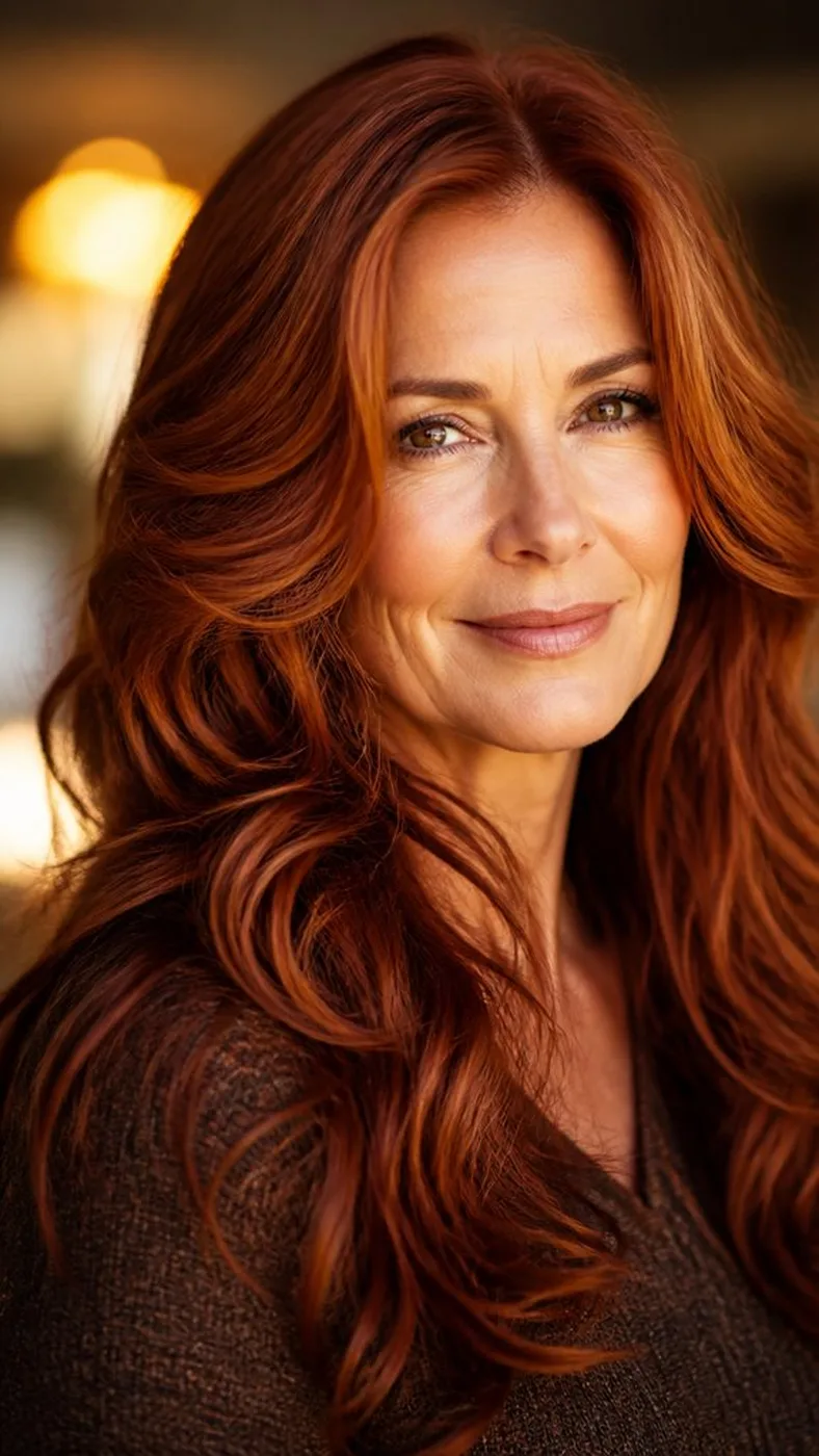 vibrant coppery auburn hair