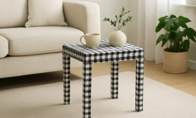 میز عسلی Gingham دنیلم با قیمت ۶ پوند برای فضاهای کوچک