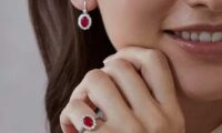 جدیدترین مدل های گوشواره طلا با سنگ یاقوت سرخ ۱۴۰۵